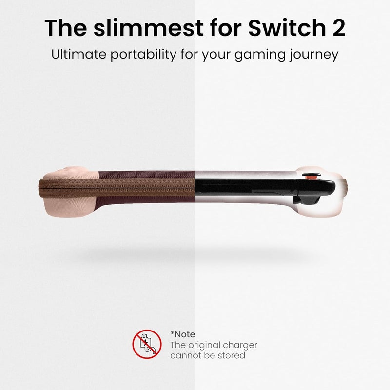 Tomtoc Slim Carrying Case for Nintendo Switch 2 Model 2025, Odorless Felt Protective Hard Shell with 12 Game Card Slots, Portable Travel Storage Case with Original Patent and Military Grade Protection - Image 3